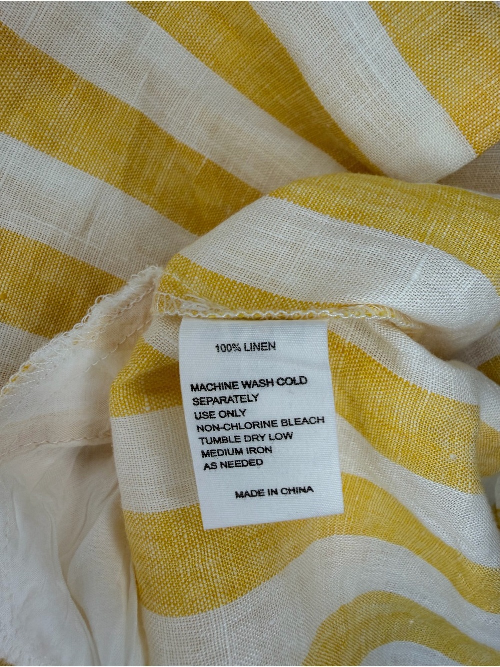 🆕Trovata Lucca 100% Linen Shirtdress in Yellow Stripe - Picture 10 of 12